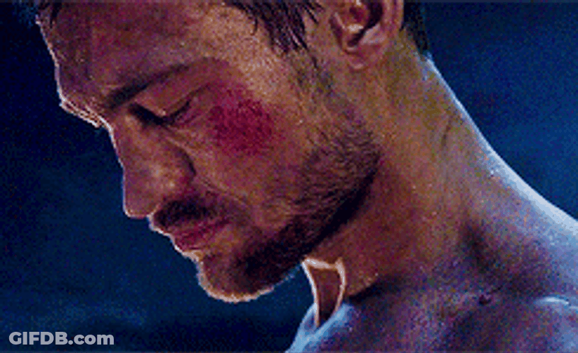 Muscles Man Face Slapped Cries GIF