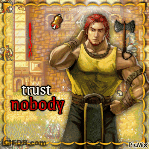 Muscular Man Saying Trust Nobody GIF