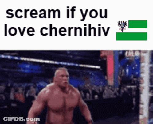 Muscular Man Scream If You Love Chernihiv GIF