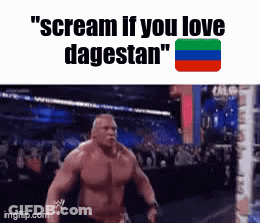 Muscular Man Scream If You Love Dagestan GIF