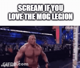 Muscular Man Screaming In Wrestling Ring Scream If You Love The Mog Legion GIF