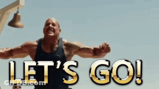Muscular Man Screaming Let's Go GIF