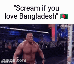 Muscular Man Screaming Love Bangladesh GIF