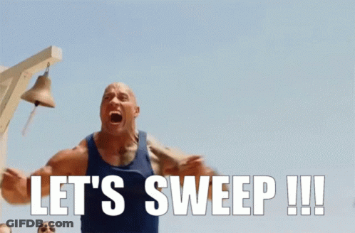 Muscular Man Shouting Lets Sweep GIF