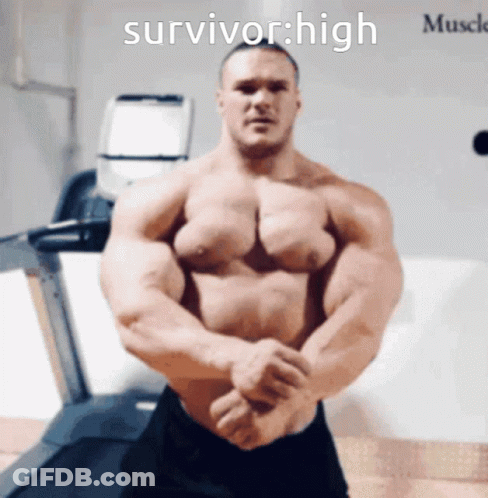 Muscular Man Survivor High GIF