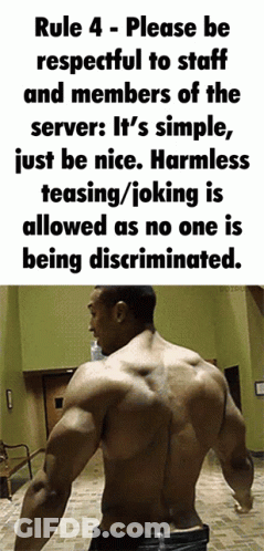 Muscular Man With Rule 4 GIF