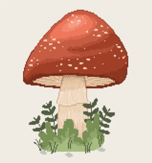 Mushroom Cartoon Plants GIF
