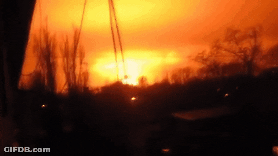 Mushroom Cloud From Afar GIF