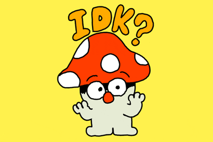 Mushroom Cute I Don't Know GIF