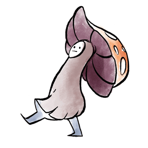 Mushroom Ghost Drunk Walk GIF