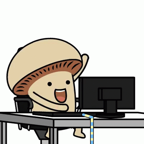 Mushroom Movie Typing Computer GIF