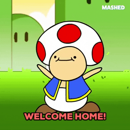 Mushroom Welcome Home GIF