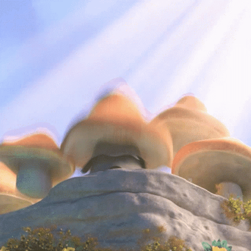 Mushrooms Bouncing Animation GIF