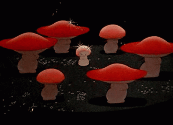 Mushrooms Cottagecore Dance GIF