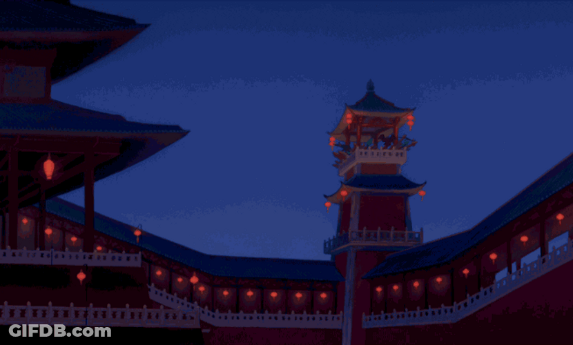Mushu The Dragon Falling GIF