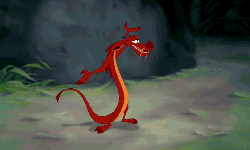 Mushu The Dragon Got Stepped On GIF