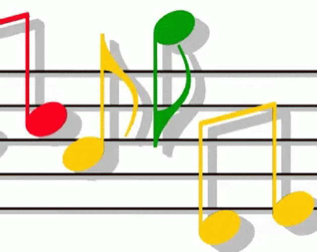 Music Notes Colorful Flow GIF