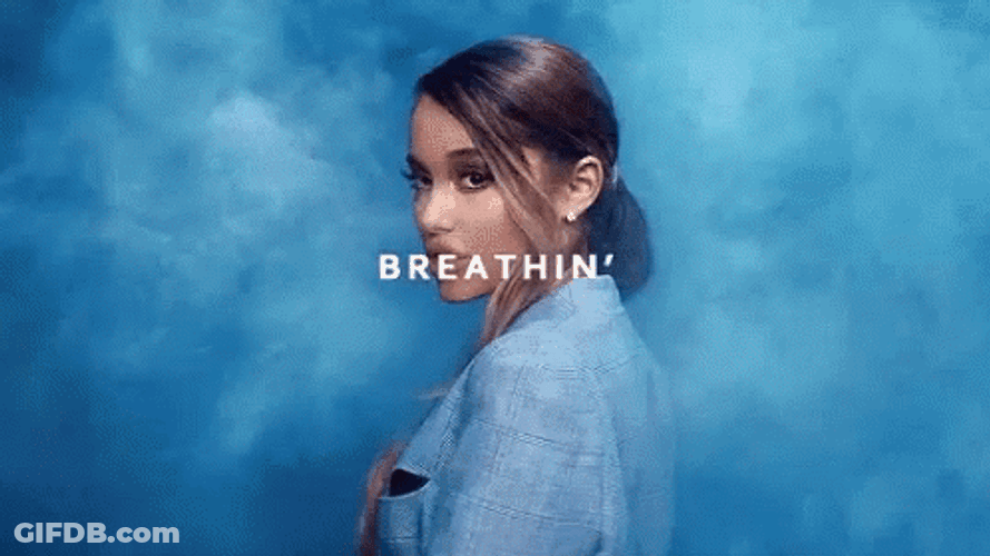 Music Video Breathin Ariana Grande GIF