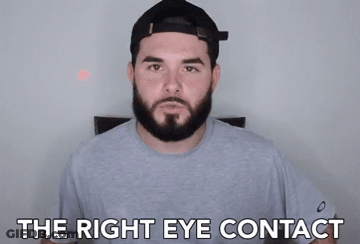 Musical Artist Nate Gawd Right Eye Contact GIF