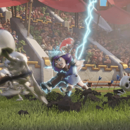 Musketeer Electrocuted By Electro Wizard GIF