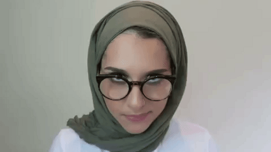 Muslim Girl Dancing Her Eyebrows GIF