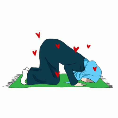 Muslim Girl Prostrating GIF