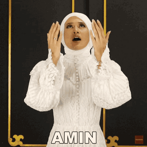 Muslim Woman Saying Amen GIF