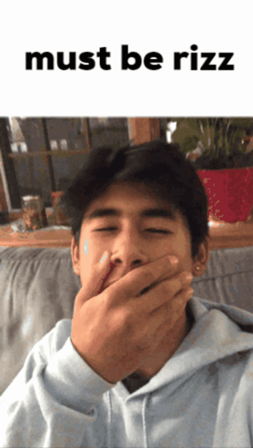 Must Be Rizz Flirty Rubbing Chin GIF