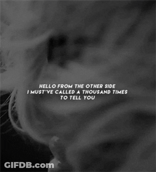 Must Called Thousand Times Hello From The Other Side GIF