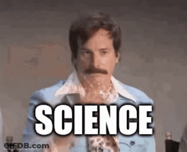 Mustache Man Throwing Confetti Science GIF
