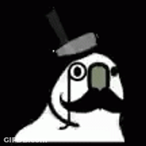 Mustache Party Parrot Wiggling Its Head GIF