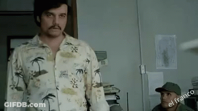 Mustached Man In Hawaiian Shirt With Another Man GIF