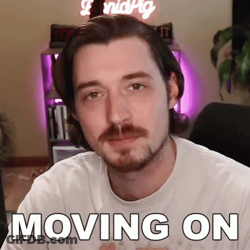 Mustached Man In Moving On Shirt GIF