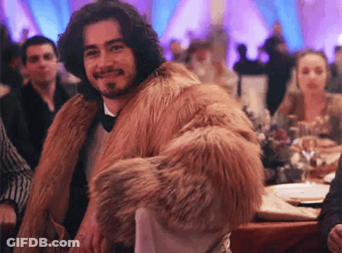 Mustachioed Man In Hawaiian Shirt With Another Man GIF
