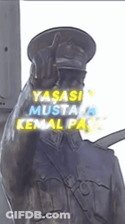 Mustafa Kemal Ataturk Talks To Children Black And White GIF