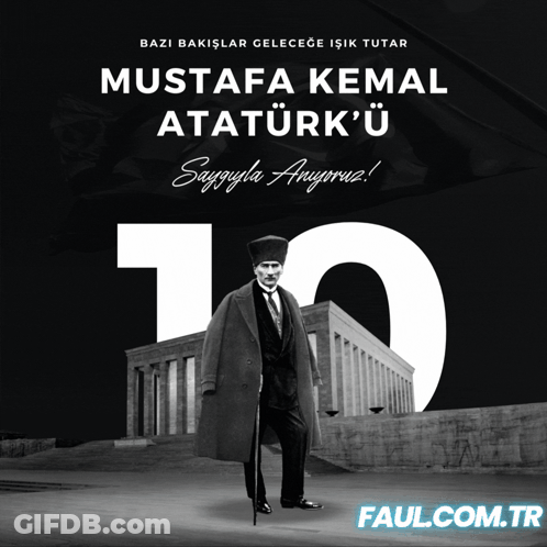Mustafa Kemal Atatürk With Cane GIF