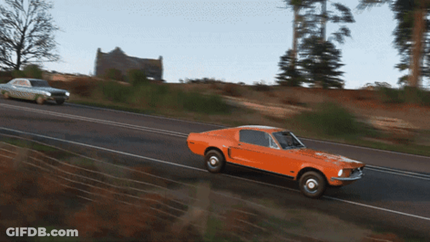 Mustang Ford GT 2 Classic Orange GIF