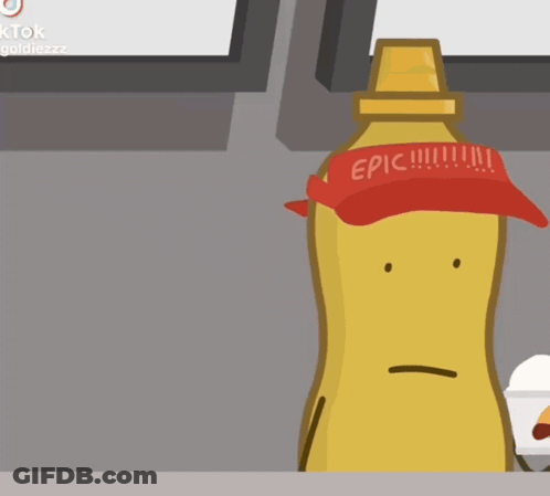 Mustard Bottle Wearing Epic Hat GIF