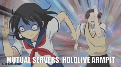 Mutual Servers Hololive Armpit Is Written On A Cartoon GIF