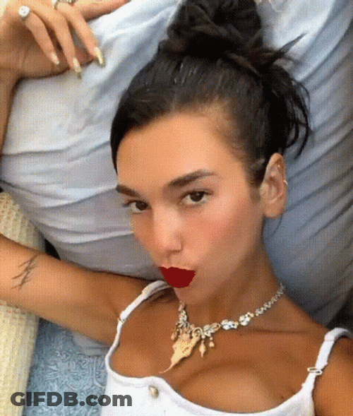 Mwah Dua Lipa Red Lips GIF