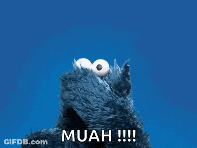 Mwuah Cookie Monster GIF