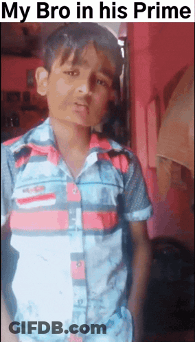 My Bro In His Prime Boy In Front Of Pink Wall GIF