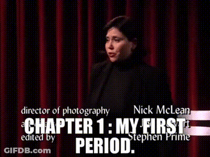 My First Period Speaker's Topic GIF