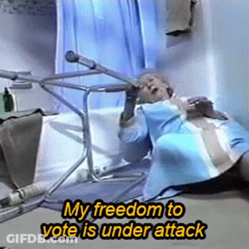 My Freedom To Vote Is Under Attack Were Sending Help Your Way Mrs Fletcher GIF