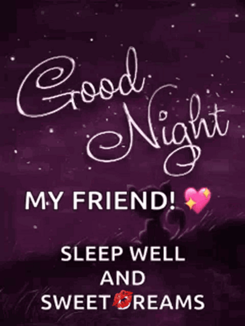 My Friend Good Night Praying For Blessings GIF