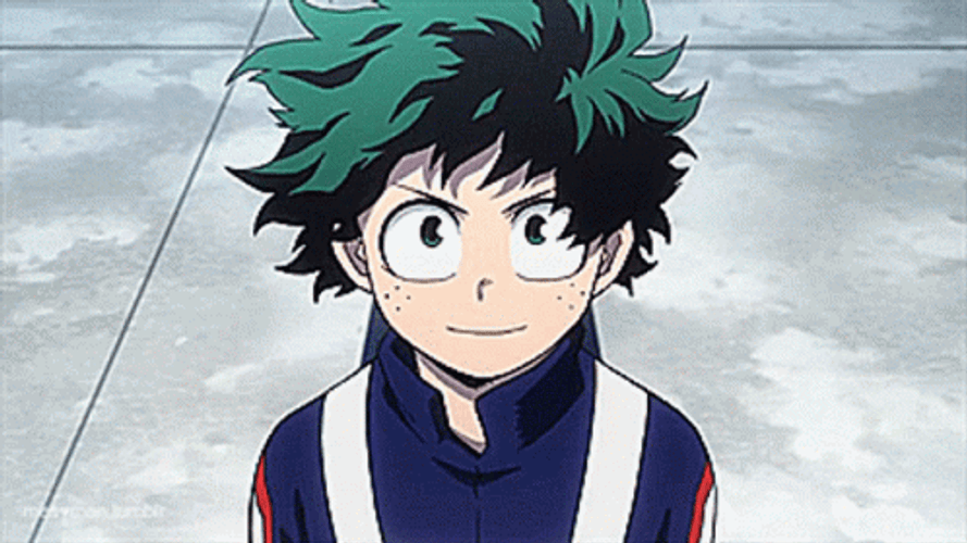 My Hero Academia Deku Looking Up GIF