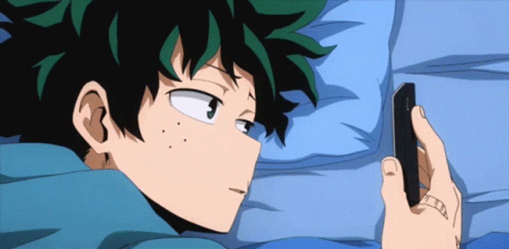 My Hero Academia Deku Looks Phone GIF