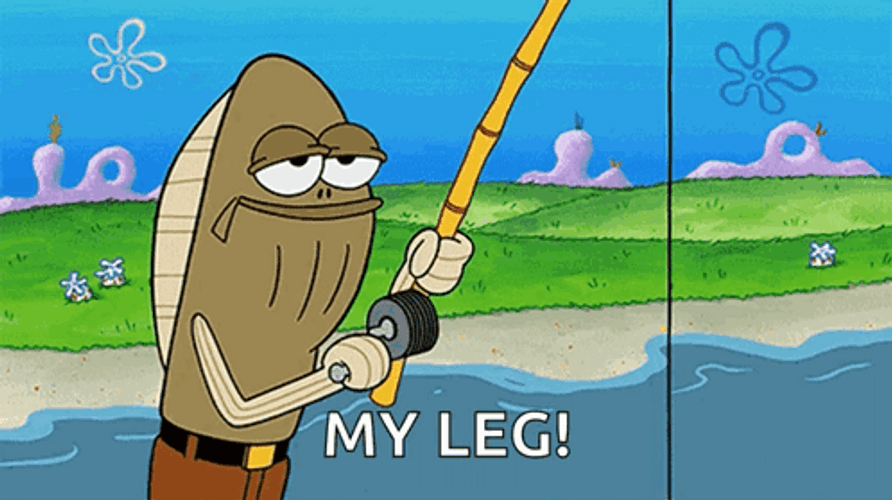 My Leg Fred The Fish Freaking Out GIF