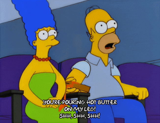 My Leg Shocked Marge Simpson GIF