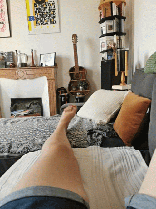 My Leg Wagging Red Nail Polish GIF
